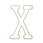 40x27 mm Silicone mold for making the letter X in resin x1