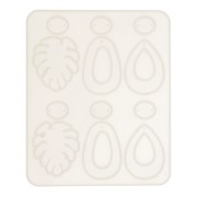 Silicone mold No. 2 for making resin earrings, 13 x 15.5 cm, 1 piece
