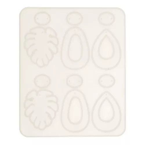 Silicone Mold No. 2 for Making Resin Earrings, 13x15.5 cm x1