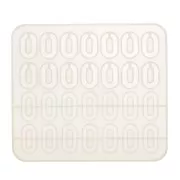 16.5x15cm Silicone mould to make open & closed oval rings in resin x1