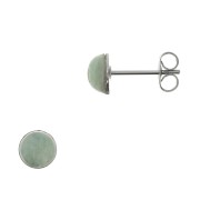 Stainless Steel flat pad earstuds 6mm 303L x100