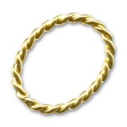 Twisted oval ring 30x25mm Gold tone x1