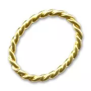 Twisted oval ring 30x25mm Gold tone x1