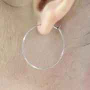 Creoles 25 mm to decorate - Stainless steel 316L x100