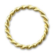 Twisted ring 26mm Gold tone x1