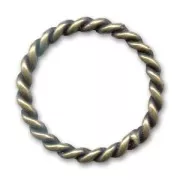 Twisted ring 26mm Bronze tone x1