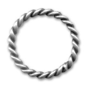 Twisted ring 26mm Old silver tone x1|raw }}