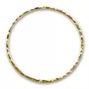 Hammered ring 52mm Gold tone x1