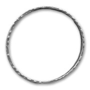Hammered ring 52mm Old silver tone x1