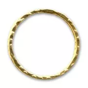 Hammered ring 32mm Gold tone x1
