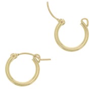 15mm Gold Filled hoop earrings to decorate x2|raw }}