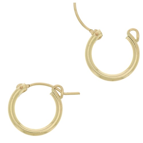 15mm Gold Filled hoop earrings to decorate x2