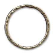 Hammered ring 32mm Bronze tone x1