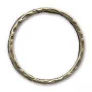 Hammered ring 32mm Bronze tone x1