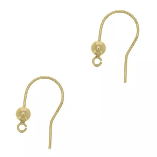 16mm Gold filled earwires x2