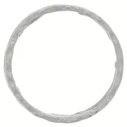 Hammered ring 32mm Rhodium tone  x1