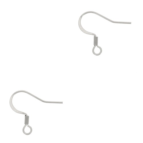304 Stainless steel 17mm earwires x100