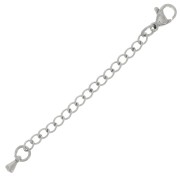 65mm Stainless steel Lobster clasp with extension chain and drop x1|raw }}