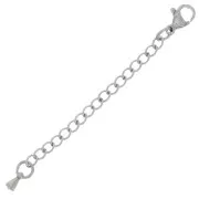 65mm Stainless steel Lobster clasp with extension chain and drop x1