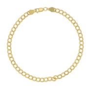 Gold filled double rombo mesh bracelet 3.6 mm x18.5 cm|raw }}