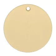 16mm Gold filled round medal charm to engrave x1