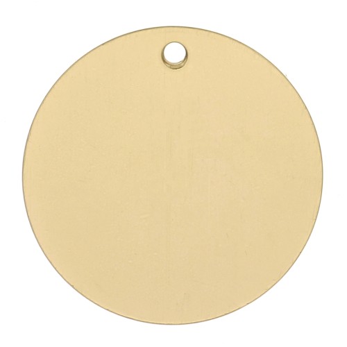 16mm Gold filled round medal charm to engrave x1