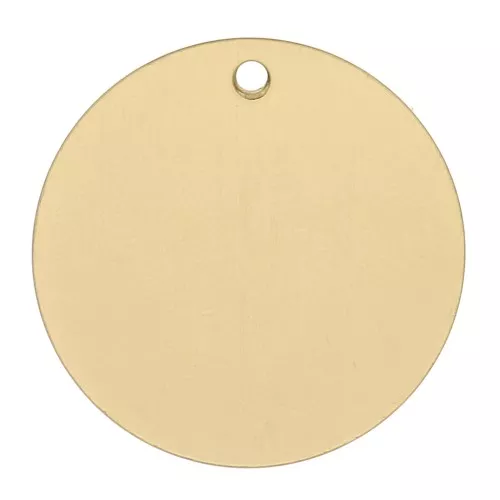 16mm Gold filled round medal charm to engrave x1