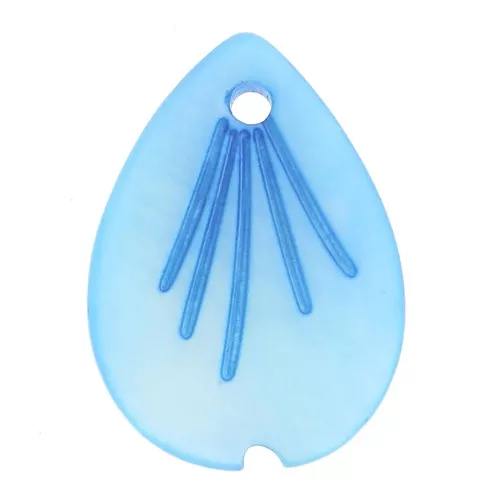 18x13mm Mother of pearl teardrop shaped sequin sheet - Blue x1