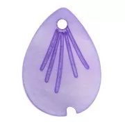 18x13mm Mother of pearl teardrop shaped sequin sheet - Purple x1