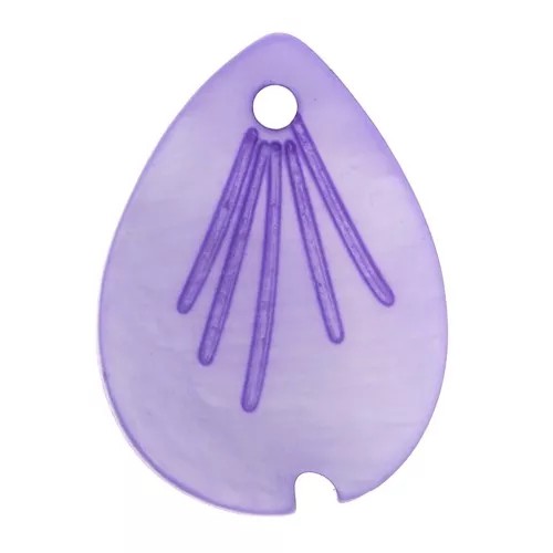 18x13mm Mother of pearl teardrop shaped sequin sheet - Purple x1