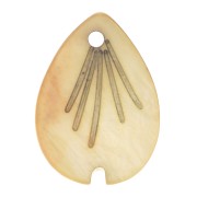 18x13mm Mother of pearl teardrop shaped sequin sheet - Brown x1|raw }}