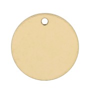 13mm Gold filled round medal charm to engrave x1
