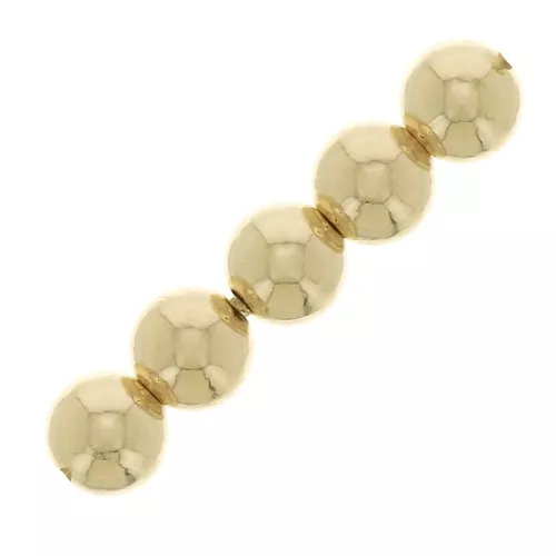4mm Light gold filled round beads x10