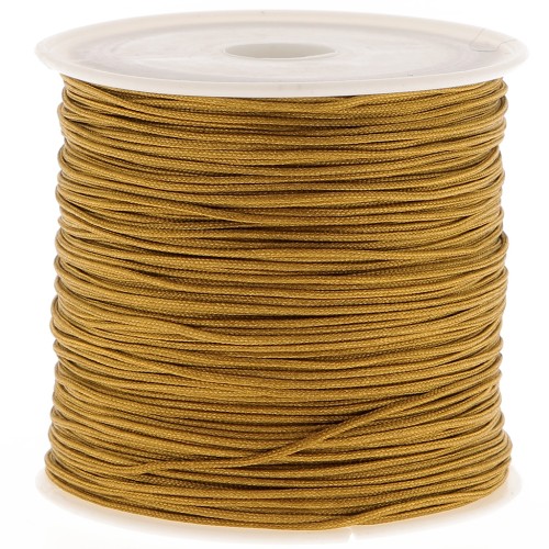 0.8mm Braided nylon thread Antique Gold x50m