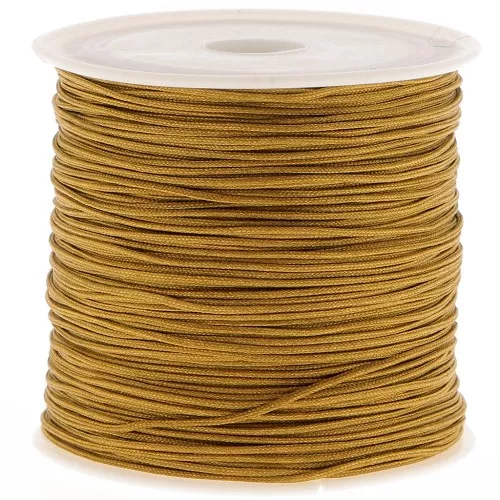 0.8mm Braided nylon thread Antique Gold x50m