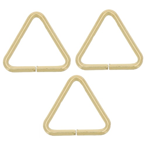 7.6x0.7mm Gold Filled Triangular open jump rings x5