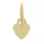 4.5 x 3.5mm Gold Filled Heart charm with closed ring x1