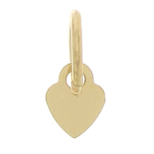 4.5 x 3.5mm Gold Filled Heart charm with closed ring x1