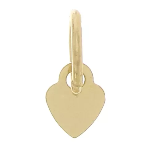 4.5 x 3.5mm Gold Filled Heart charm with closed ring x1