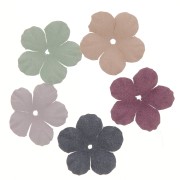 Assortment of 25mm fabric flowers - Multicolored x30|raw }}