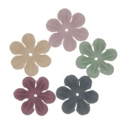 Assortment of 24mm fabric flowers - Multicolored x30|raw }}