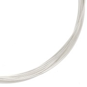 0.5mm 925 Sterling Silver Hard round wire - hardened x1m