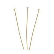 19x0.35mm Gold filled Head pins x10|raw }}