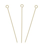 21x0.35mm Gold filled Eye pins x10|raw }}