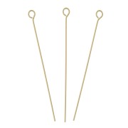 27x0.35mm Gold filled Eye pins x10