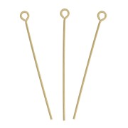 28x0.55mm Gold filled Eye pins x10|raw }}