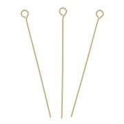 34x0.45mm Gold filled Eye pins x10|raw }}