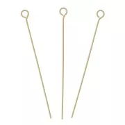 34x0.45mm Gold filled Eye pins x10