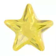 Cubic Zirconia Stars cabochons 5mm Golden Shadow x10