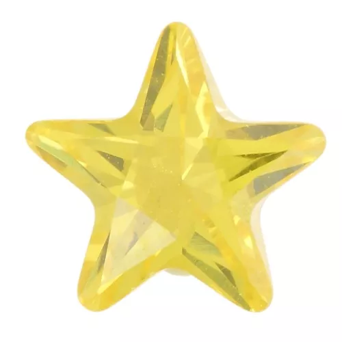 Cubic Zirconia Stars cabochons 5mm Golden Shadow x10